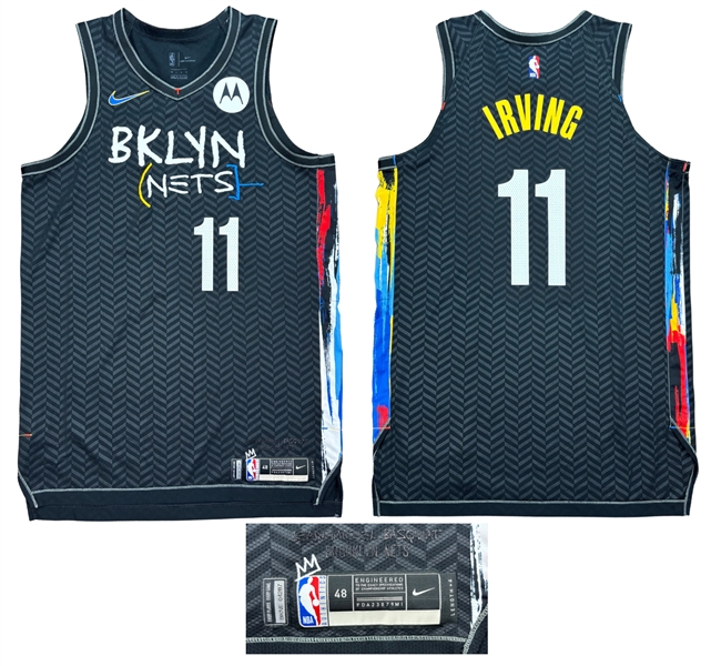 Kyrie Irving 2020-21 New Jersey Nets Team Issued Road Alternate Jersey