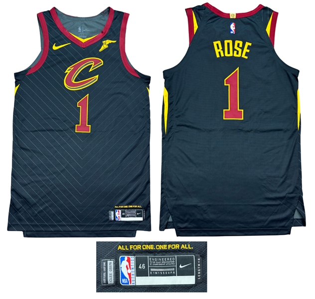 Derrick Rose 2017-18 Cleveland Cavaliers Team Issued Road Alternate Jersey