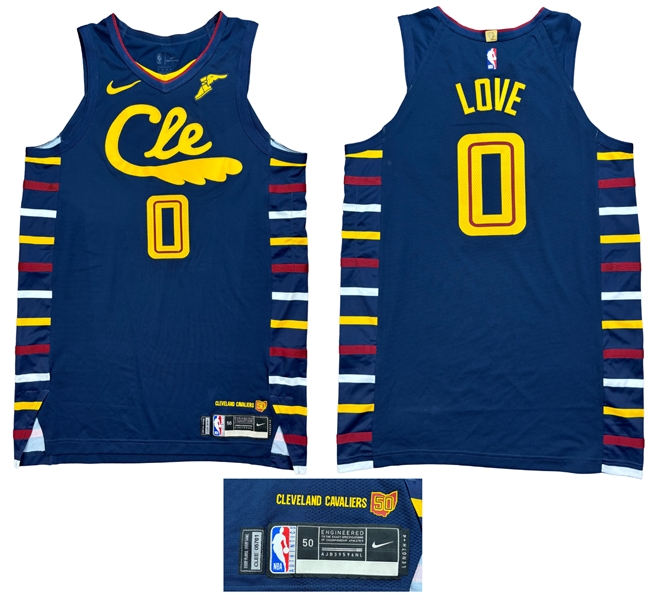 Kevin Love 2023-24 Cleveland Cavaliers Team Issued Road Navy Alternate Jersey