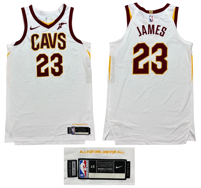 LeBron James 2017-18 Cleveland Cavaliers Team Issued Home Jersey