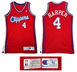 Ron Harper 1992-93 Los Angeles Clippers Game Worn & Signed Road Jersey