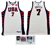 Carlos Boozer 2004 Team USA Olympic Photo Matched Game Worn Home Jersey - Excellent Wear, Boozer Direct Provenance (RGU Match LOA)