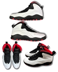 Michael Jordan 1995 Game Worn Air Jordan X Sneakers Photo Matched to I'm Back 1st Victory - Bulls Staff Letter, RGU Match & MEARS