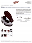 Michael Jordan 1995 Game Worn Air Jordan X Sneakers Photo Matched to I'm Back 1st Victory - Bulls Staff Letter, RGU Match & MEARS