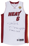 LeBron James Game Worn 2014 NBA Finals Jersey LeBron's Final Home Game as a Member of the Heat - Meigray & RGU Photo Matched & Upper Deck COA