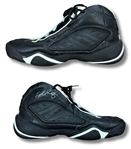 Kobe Bryant 1997 Rookie Playoff Debut Series Game Worn & Dual Signed Adidas Sneakers - Apparent Photo Match, Jazz Staff Provenance