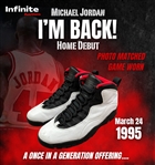 Michael Jordan 1995 Game Worn "Air Jordan X" Sneakers Photo Matched to "Im Back" Home Debut (Worn in 2 Games) Bulls Staff Letter, RGU Match & MEARS