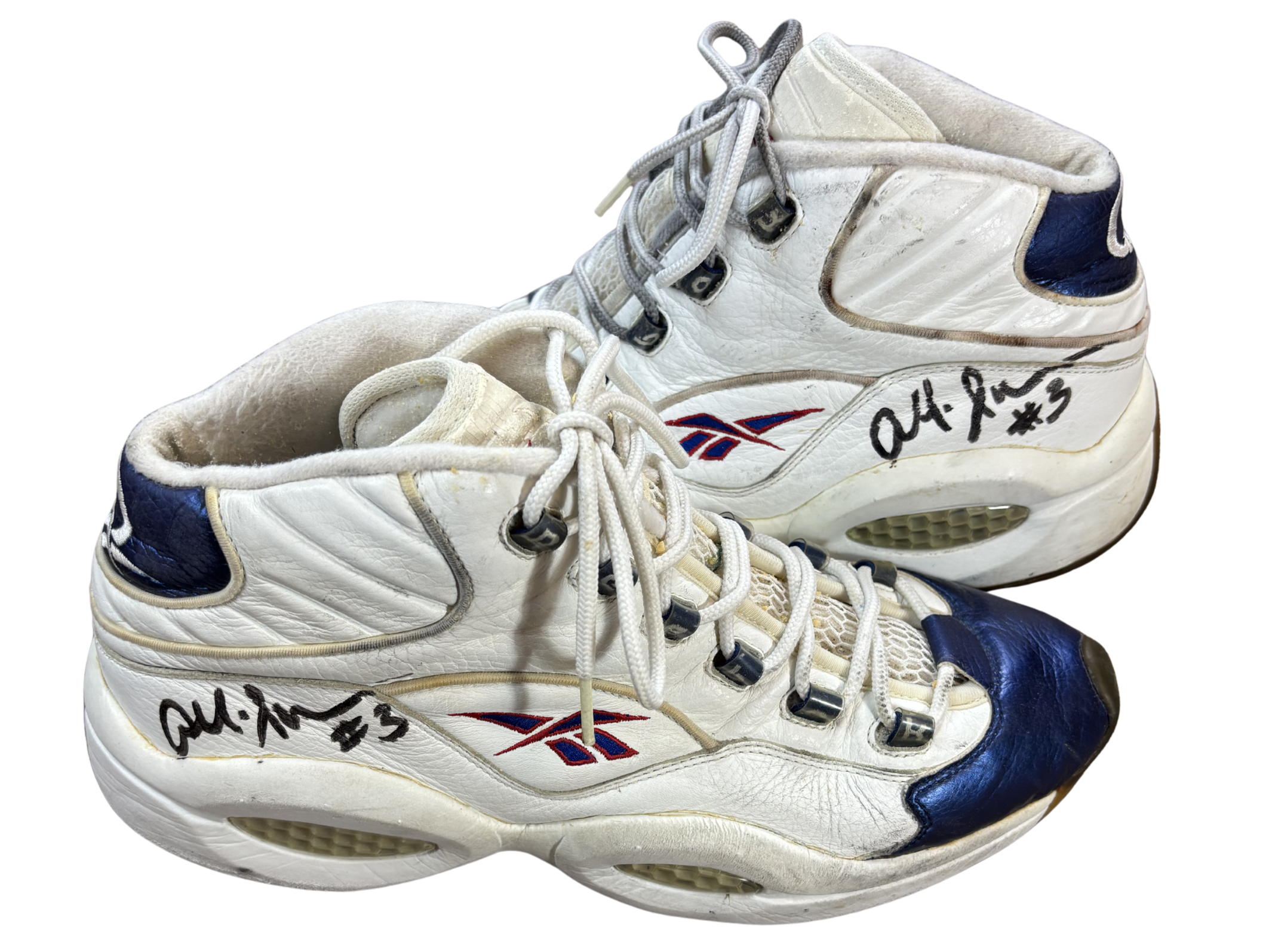 Allen Iverson 1996-97 Rookie Season Game Used, Dual Signed Reebok “Answer’ Sneaker (RGU Game Used LOA)