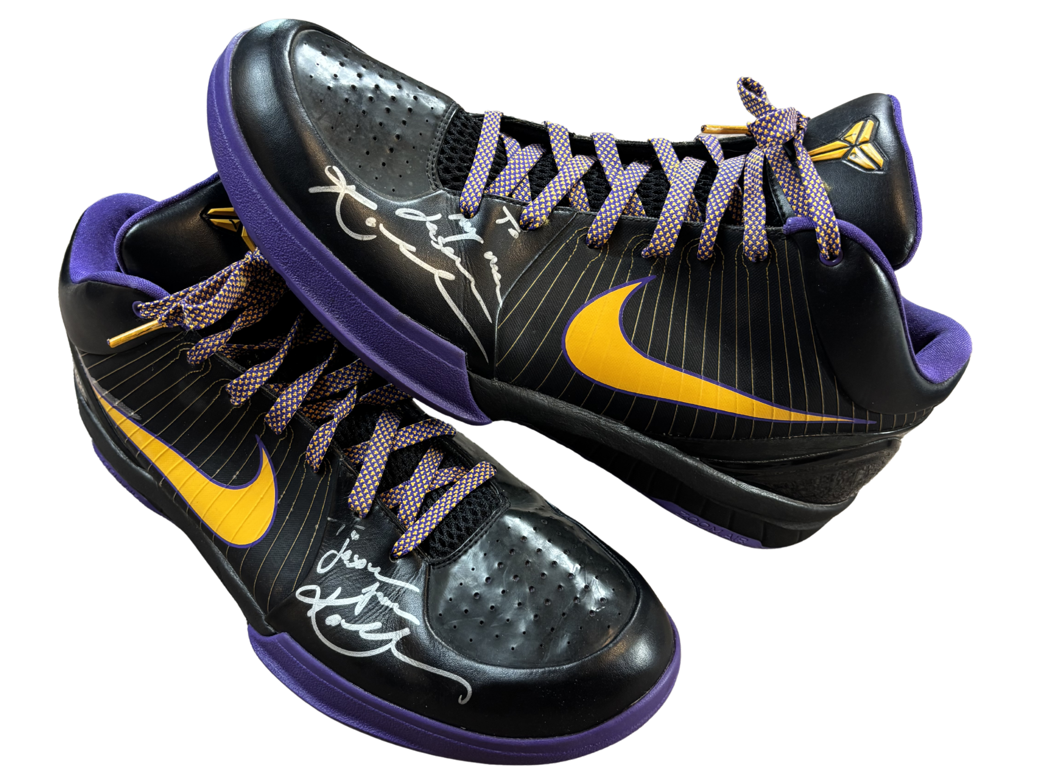 Kobe Bryant April 25, 2009 Game Worn & Dual Signed Playoff Sneakers  vs. Utah Jazz (Western Conference Quarterfinals, Game 4) RGU PHOTO MATCH LOA