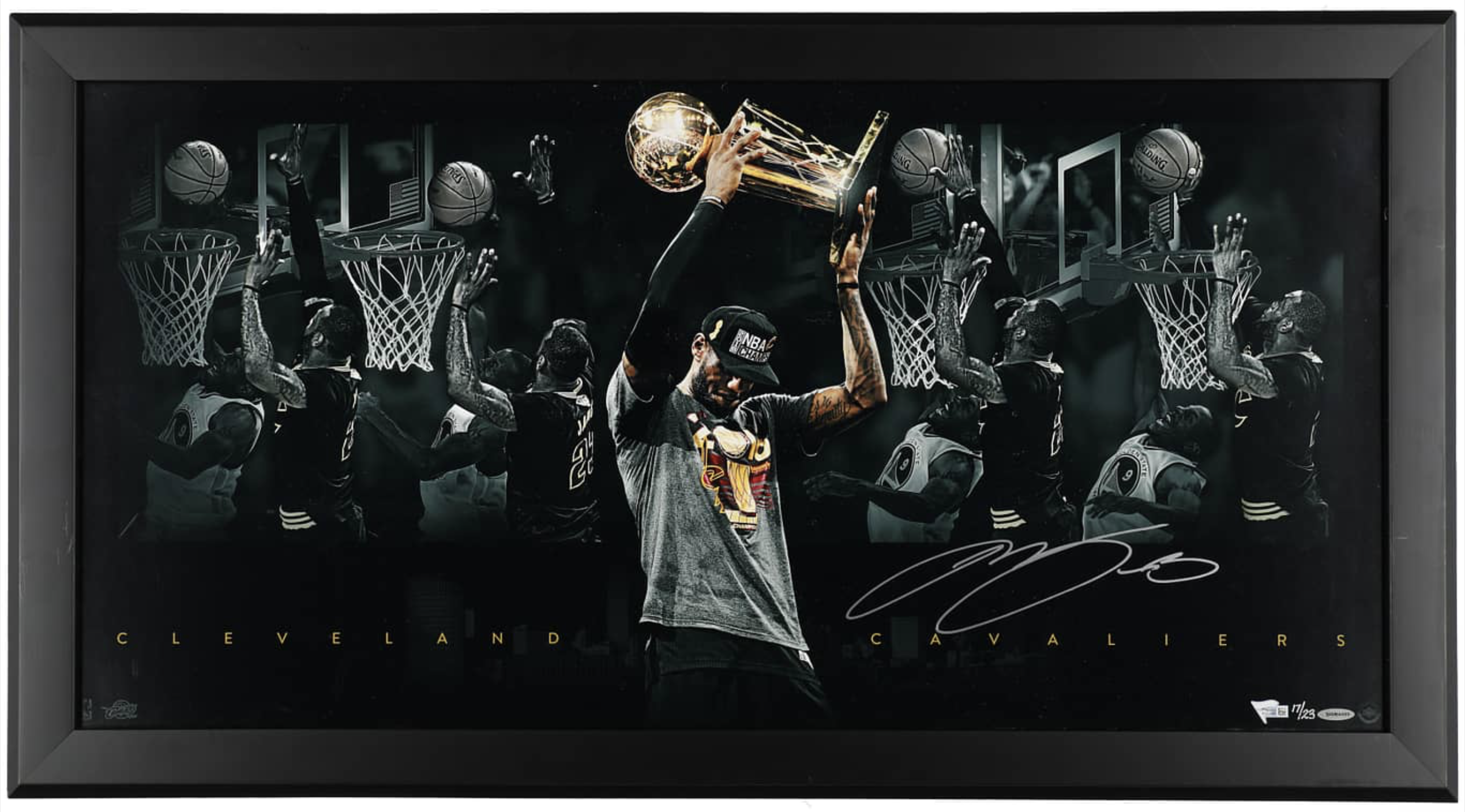 LeBron James Signed Limited Edition NBA Finals Framed Photograph (#17/23) – Cleveland Cavaliers Championship Celebration – UDA & Fanatics Authenticated