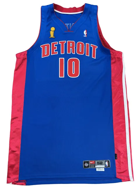 Lindsey Hunter June 6, 2004 NBA Finals, Game 1 Detroit Pistons Game Worn Road Jersey (RGU Photo Match LOA)