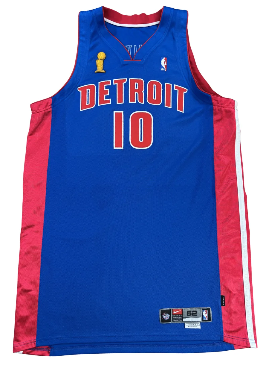 Lindsey Hunter June 6, 2004 NBA Finals, Game 1 Detroit Pistons Game Worn Road Jersey (RGU Photo Match LOA)