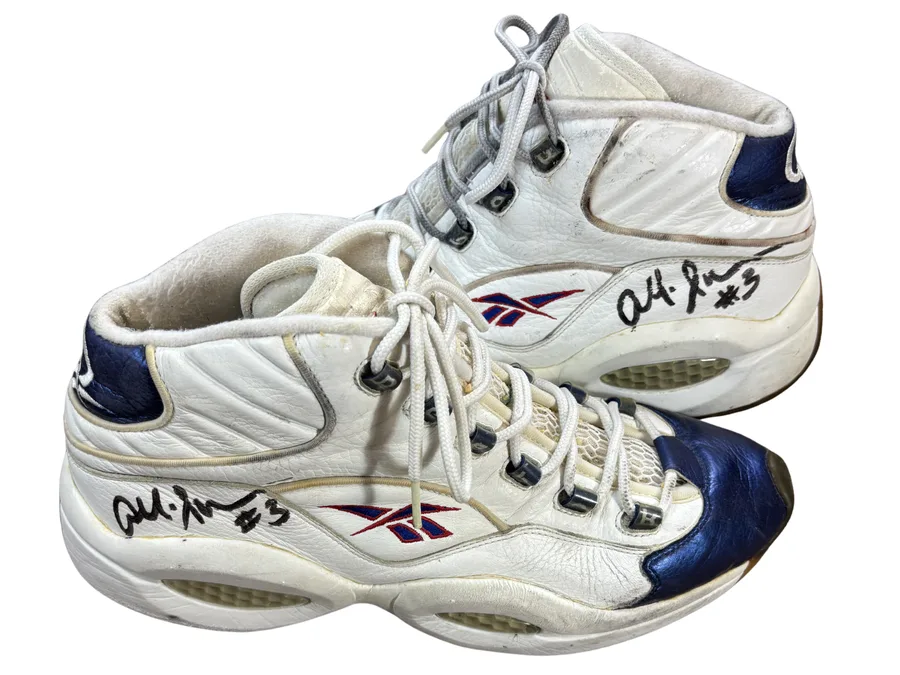 Allen Iverson 1996-97 Rookie Season Game Used, Dual Signed Reebok “Answer’ Sneaker (RGU Game Used LOA)