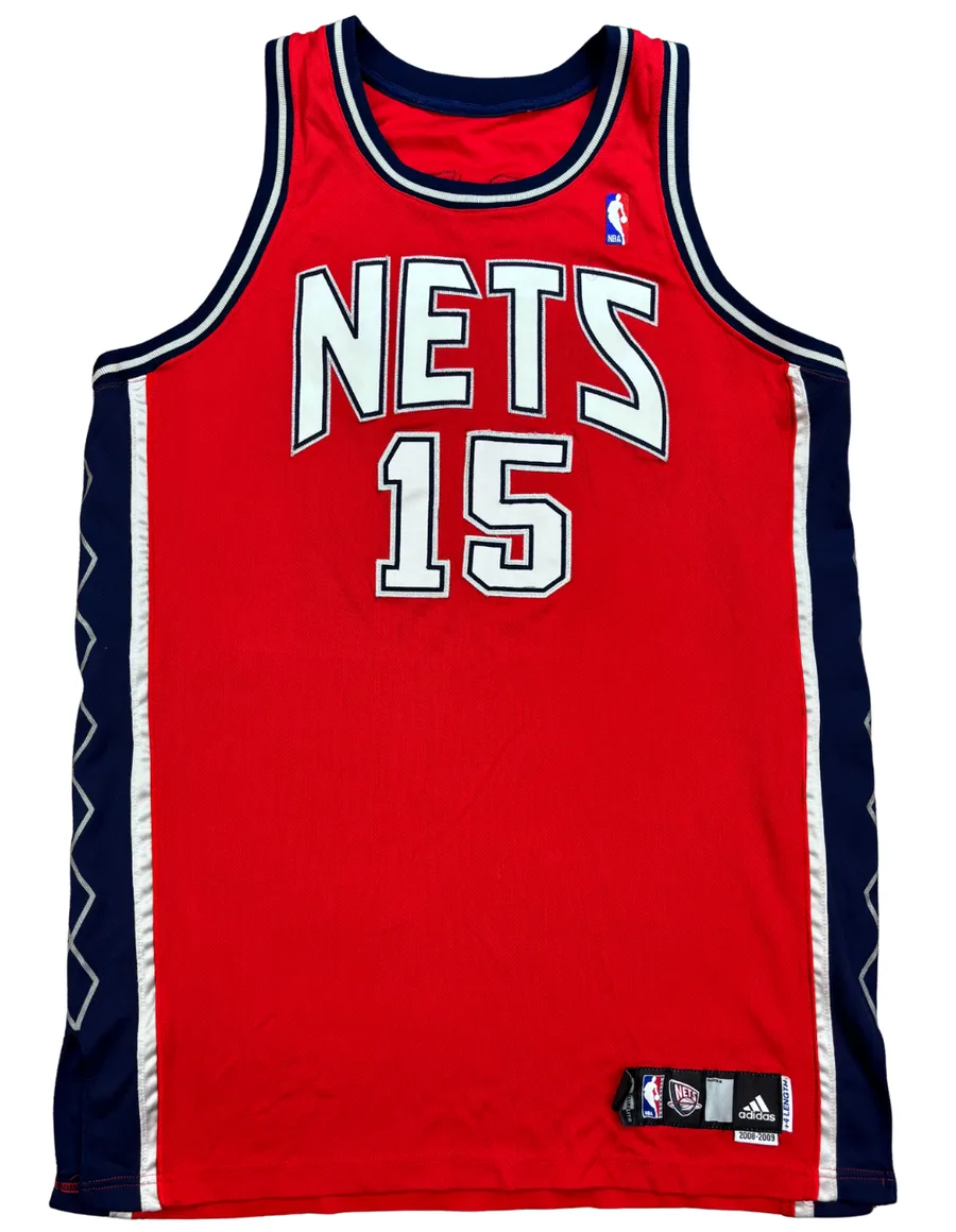 Vince Carter 2008-09 Photo Matched New Jersey Nets Game Used, Signed Road Jersey - Matched to 9 Games - Worn vs. Kobe & in 39 Pt Game vs. Toronto - 227 Total Points! (Meigray/RGU) 1st Matched Carter Nets Jersey to Auction