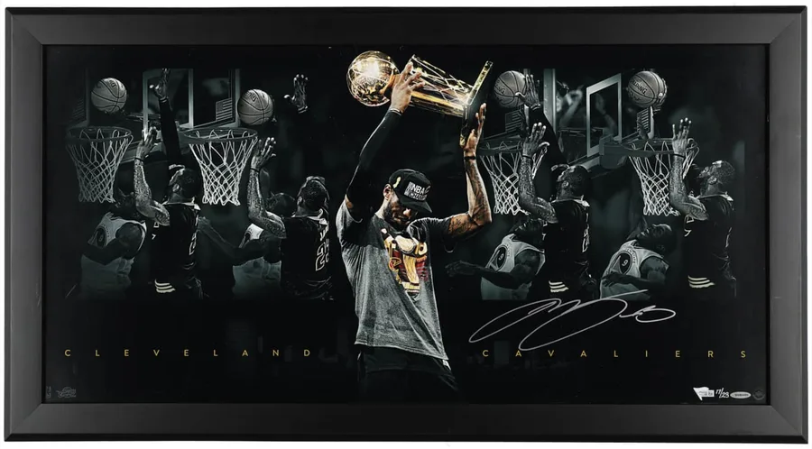 LeBron James Signed Limited Edition NBA Finals Framed Photograph (#17/23) – Cleveland Cavaliers Championship Celebration – UDA & Fanatics Authenticated
